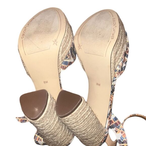 Gibson Latimer Multicolored Espadrilles Heel Shoes Size 8 M - Picture 6 of 6